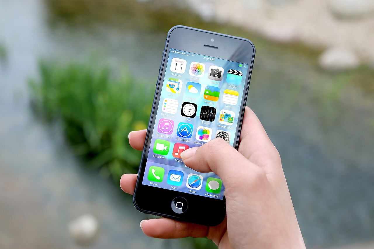 Smartphonebildschirm mit Apps Smartphonebildschirm mit Apps